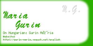 maria gurin business card